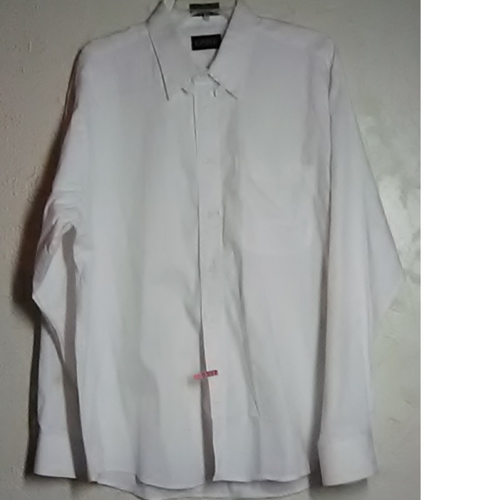Kasper White Pinpoint Oxford Shirt Size 17 34/35